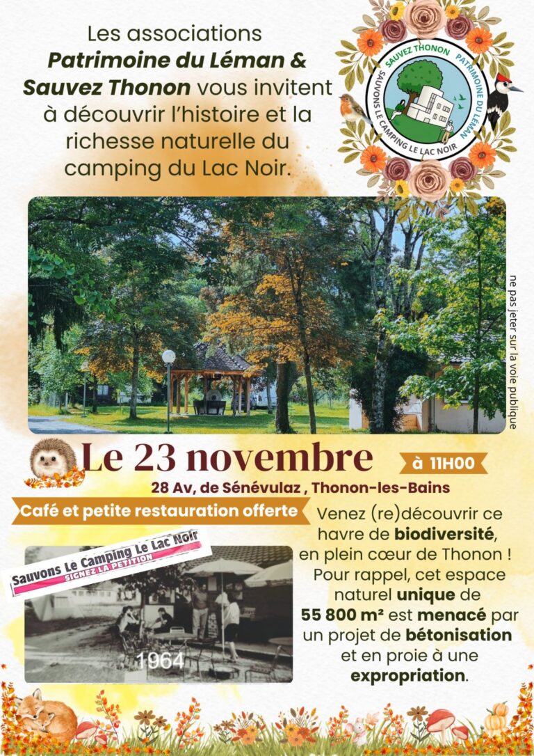 Flyer - Rassemblement au Camping du Lac Noir le 23 novembre 2025 à 11h